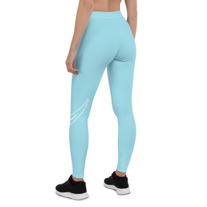 Swirl Leggings - Light Blue