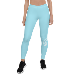 Swirl Leggings - Light Blue