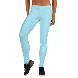 Swirl Leggings - Light Blue