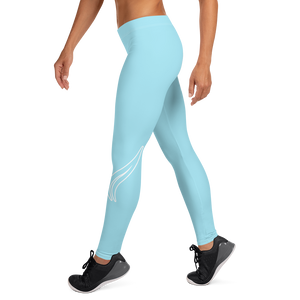 Swirl Leggings - Light Blue