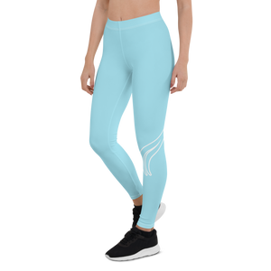 Swirl Leggings - Light Blue