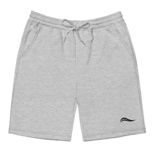 Load image into Gallery viewer, Men&#39;s Swirl Fleece Shorts - Black/White
