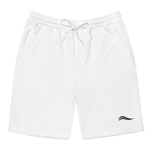 Load image into Gallery viewer, Men&#39;s Swirl Fleece Shorts - Black/White
