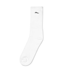 Swirl Embroidered Crew Socks