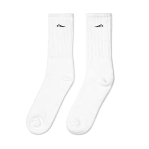 Swirl Embroidered Crew Socks