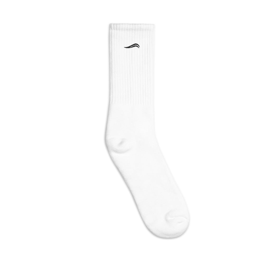 Swirl Embroidered Crew Socks