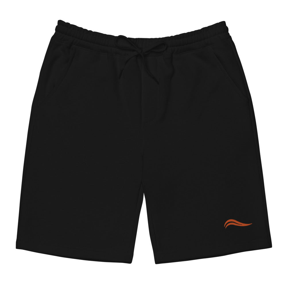 Men's Swirl Fleece Shorts - Orange